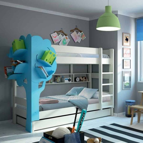 Mathy by Bols Dominique Bunk Bed with Tree Bookcase yoyohome
