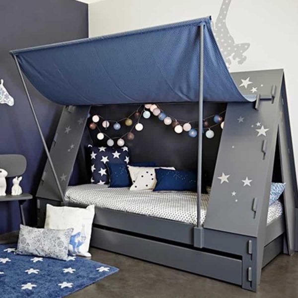 Mathy by Bols Kids Tent Cabin Bed with Trundle Drawer childrens yoyohome Kids Tent cabin bed